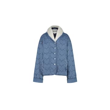 Shop Fabienne Chapot Light Aged Merlin Denim Jacket In Blue
