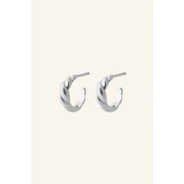 Shop Pernille Corydon Small Hana Silver Earrings In Metallic