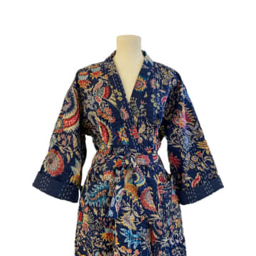 Shop Behotribe  &  Nekewlam Robe Cotton Kantha Floral