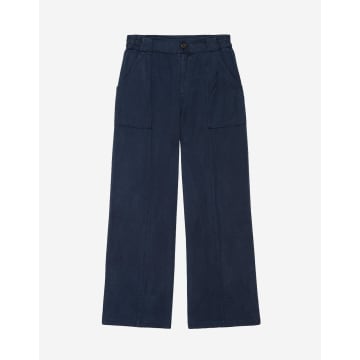 Shop Rails Greer Large Pocket Detail Trousers Size: L, Col: Navy In Blue