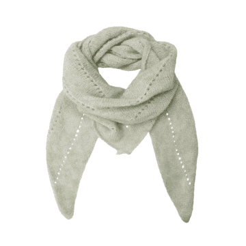Black Colour Dell Knitted Mini Scarf In Grey