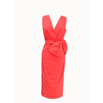 Mioh Figuera Coral Midi Dress In Pink