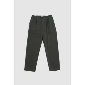 Still By Hand Pressed Relax Trousers Olive In Green