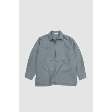 Still By Hand Buttonless Overshirt Slate Grey