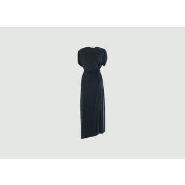 Iro Keallee Gathered Knit Maxi Dress In Black