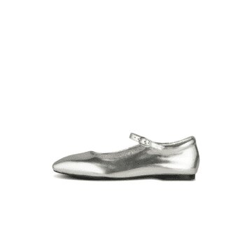 Shoe The Bear Maya Ballerina Leather Shoe In Metallic