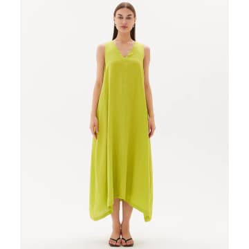 Tirelli Easy Sleeveless Midi Dress In Citrus Green