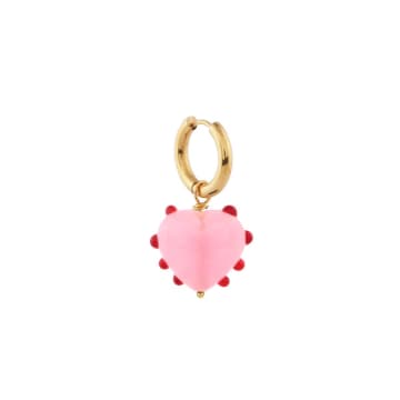 Curate Sandralexandra Milagros Heart Pink Earrings