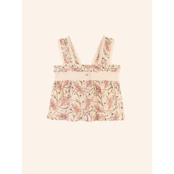 Meadows Francoa Top In Wheat Floral In Pink