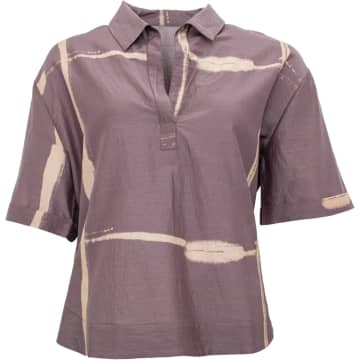 Costa Mani Dahlia Blouse | Tie Dye Purple