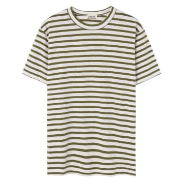 Loreak White & Khaki Stripe Arraun T-shirt