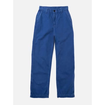 Nudie Jeans Wendy Herringbone Pants In Blue