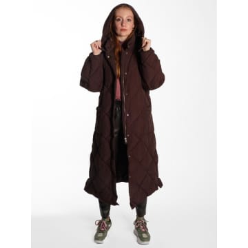 Object Ally Oversize Down Jacket In Brown