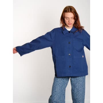 Nudie Jeans Lovis Herringbone Jacket In Blue