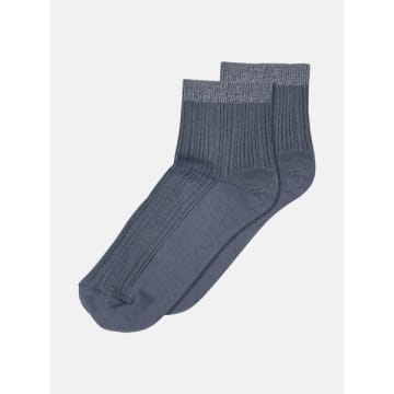 Mp Denmark Darya Short Ankle Socks In Blue