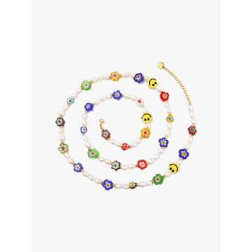 Sui Ava Good Vibes Double Necklace In Multi