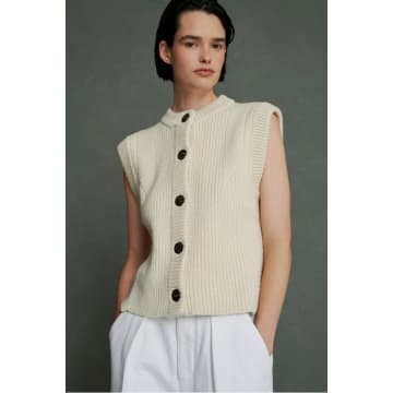 Soeur Amore Knitted Waistcoat In Neutral