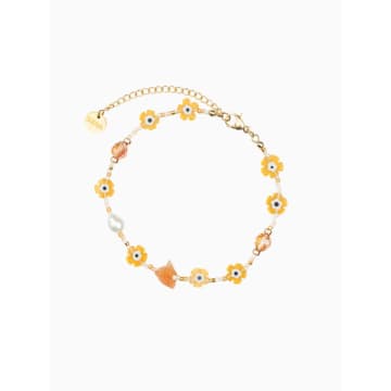 Sui Ava Flower Power Anklet In Gold