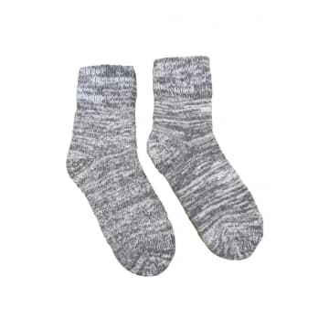 Joya Thick Grey Wool Blend Socks In Gray