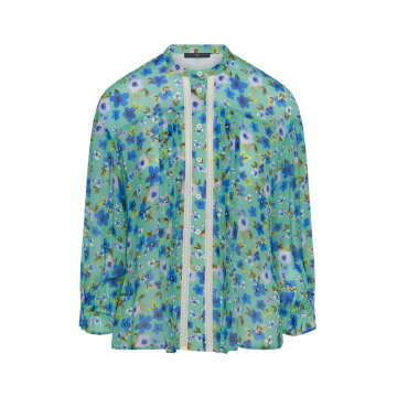 High Gladden Jade Floral Blouse In Green