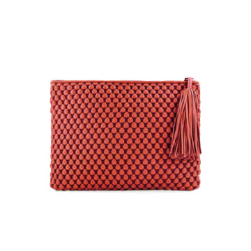 Tissa Fontaneda Extra Large Pochette Clutch Bag In Pink Punch