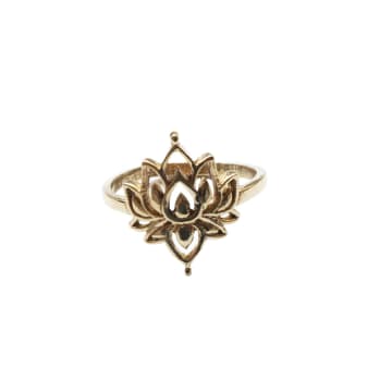 Urbiana Lotus Ring In Metallic