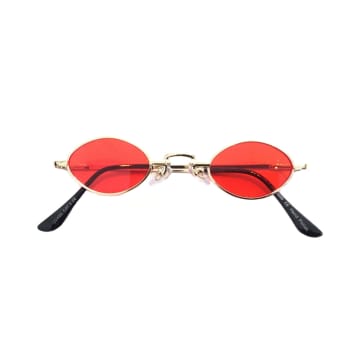Urbiana Small Oval Sunglasses Unisex In Orange