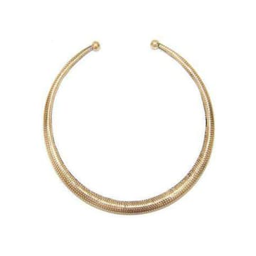 Urbiana Snakeskin Choker Necklace In Gold