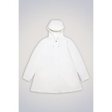 Rains Powder A Line W3 Jacket In White