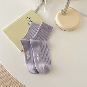 Withgreens Purple Ladies Athletic Alphabet Socks