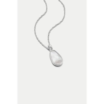 Daisy London Silver Isla Mother Of Pearl Necklace In Metallic