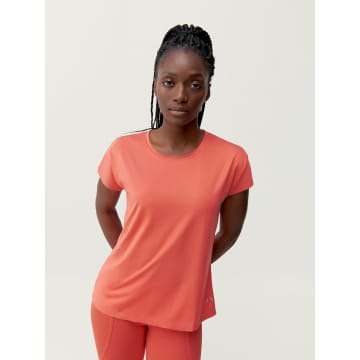 Born Living Yoga Aina Tee In Coral Bright In Pink