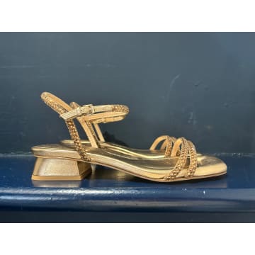 Shop Ash Icaro Sandal In Gold