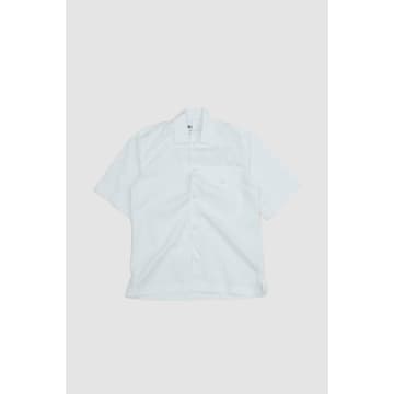 Margaret Howell Flat Pocket Shirt Compact Cotton Poplin White