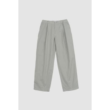 Still By Hand Garment-dye Deep Tuck Trousers Taupe In Grey
