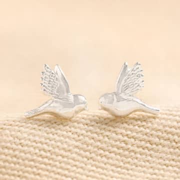 Lisa Angel Delicate Bird Stud Earrings In Metallic