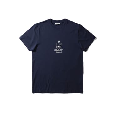 Edmmond Plain Navy T-shirt In Blue
