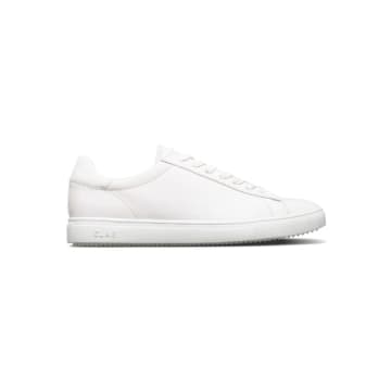Shop Clae Triple White Leather Trainers