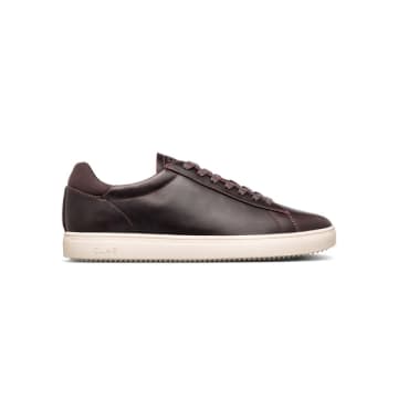 Shop Clae Walrus Brown Leather Trainers