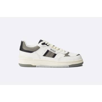 Shop Polo Ralph Lauren Masters Sport Leather Trainer White Grey