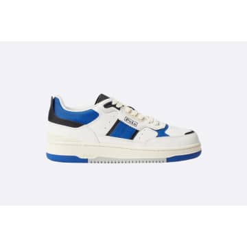 Shop Polo Ralph Lauren Masters Sport Leather Trainer White Blue
