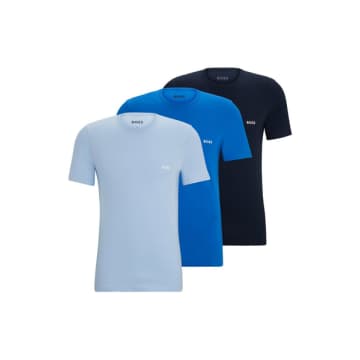 Shop Hugo Boss 3-pack Of Underwear T-shirts In Cotton Jersey 50515002 982