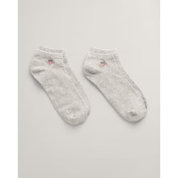 Gant 2-pack Shield Ankle Socks In Light Grey 9960292 094
