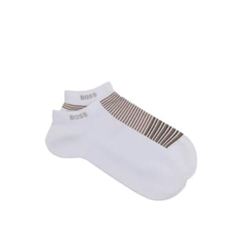Hugo Boss 2-pack Of Ankle Length Socks In White 50515079 100