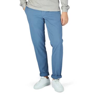 Canali Light Blue Chinos In Garment Dyed Cotton Microtwill