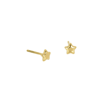 Les Cléias Acier Inoxydable Mini Star Stud Earrings In Gold