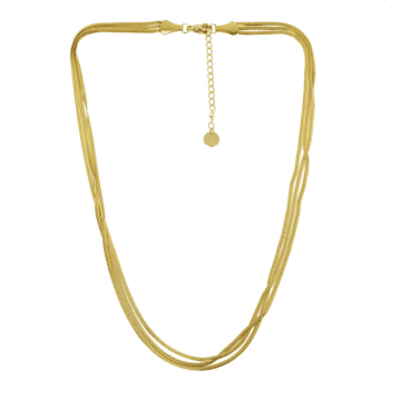 Les Cléias Acier Inoxydable Collier Triple 01 In Gold
