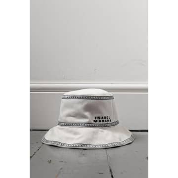 Isabel Marant Halena Ecru Embroidered Bucket Hat In Neutral