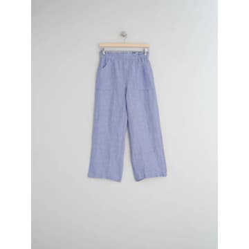 Indi And Cold Mi292 Linen Trouser In Blue