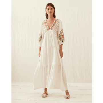 Louise Misha Bali Long Dress Off White
